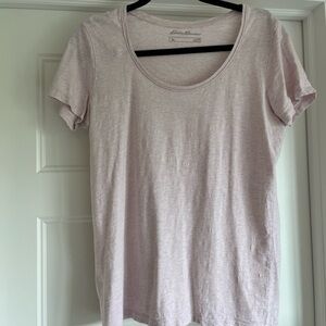 Eddie Bauer Pink Relaxed Short Sleeve T-Shirt